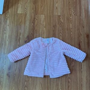 Little Me Pink Baby Jacket with Faux Fur